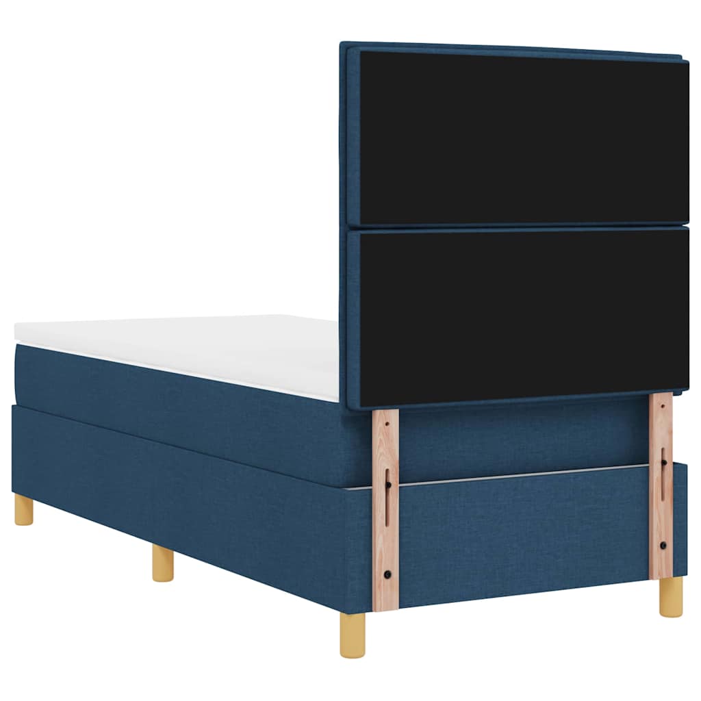 LED Box Spring Bed met matras Blauw 80 x 200 cm Stof is nu te koop bij PeponiXL, paradijselijk wonen!