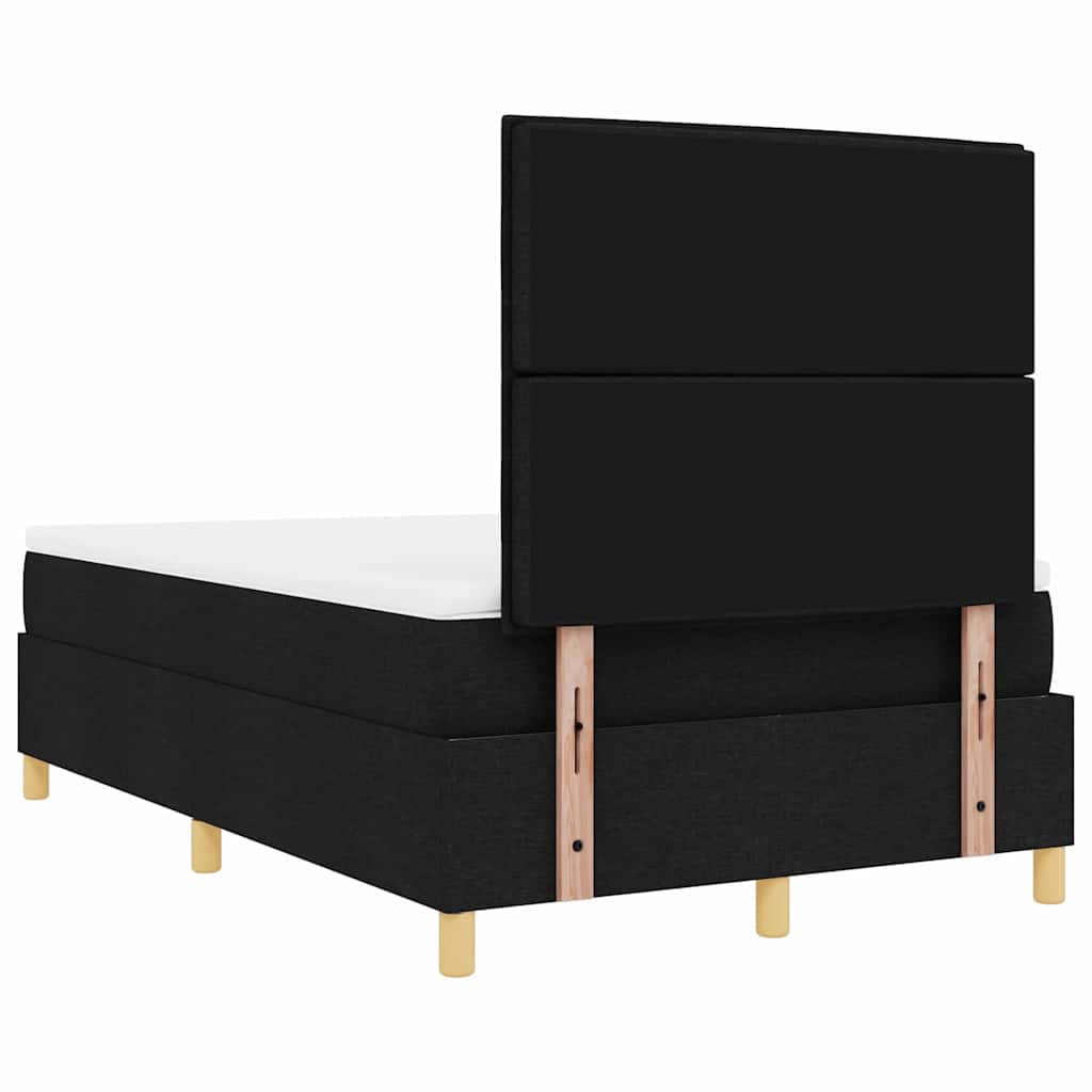 LED Box Spring Bed met matras Zwart 120 x 200 cm Stof is nu te koop bij PeponiXL, paradijselijk wonen!