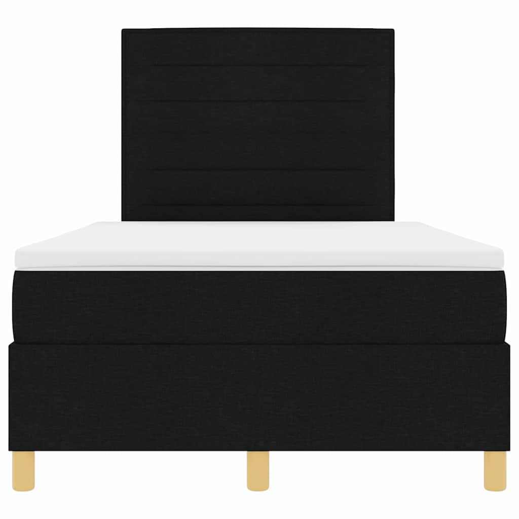 LED Box Spring Bed met matras Zwart 120 x 200 cm Stof is nu te koop bij PeponiXL, paradijselijk wonen!