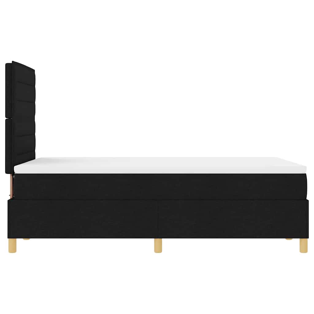 LED Box Spring Bed met matras Zwart 120 x 200 cm Stof is nu te koop bij PeponiXL, paradijselijk wonen!