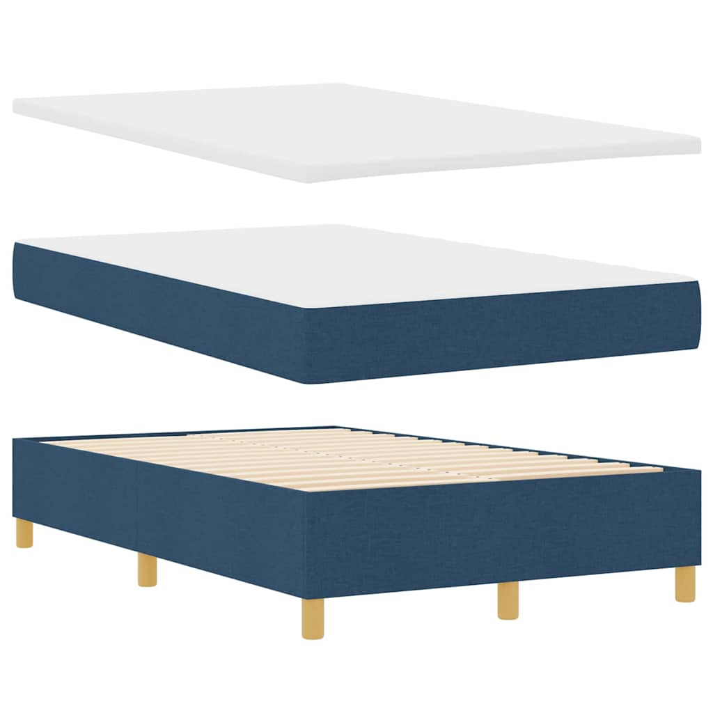 LED Box Spring Bed met matras Blauw 120 x 200 cm Stof is nu te koop bij PeponiXL, paradijselijk wonen!