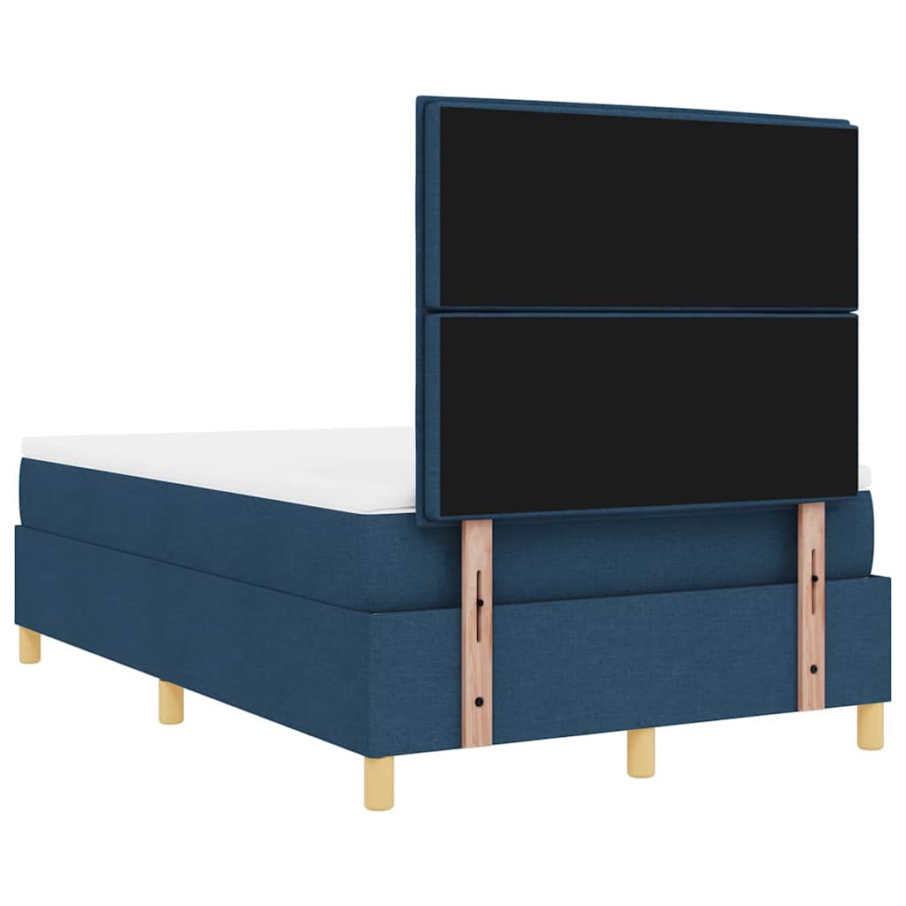 LED Box Spring Bed met matras Blauw 120 x 200 cm Stof is nu te koop bij PeponiXL, paradijselijk wonen!