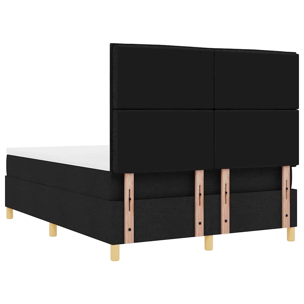 LED Box Spring Bed met matras Zwart 140 x 190 cm Stof is nu te koop bij PeponiXL, paradijselijk wonen!