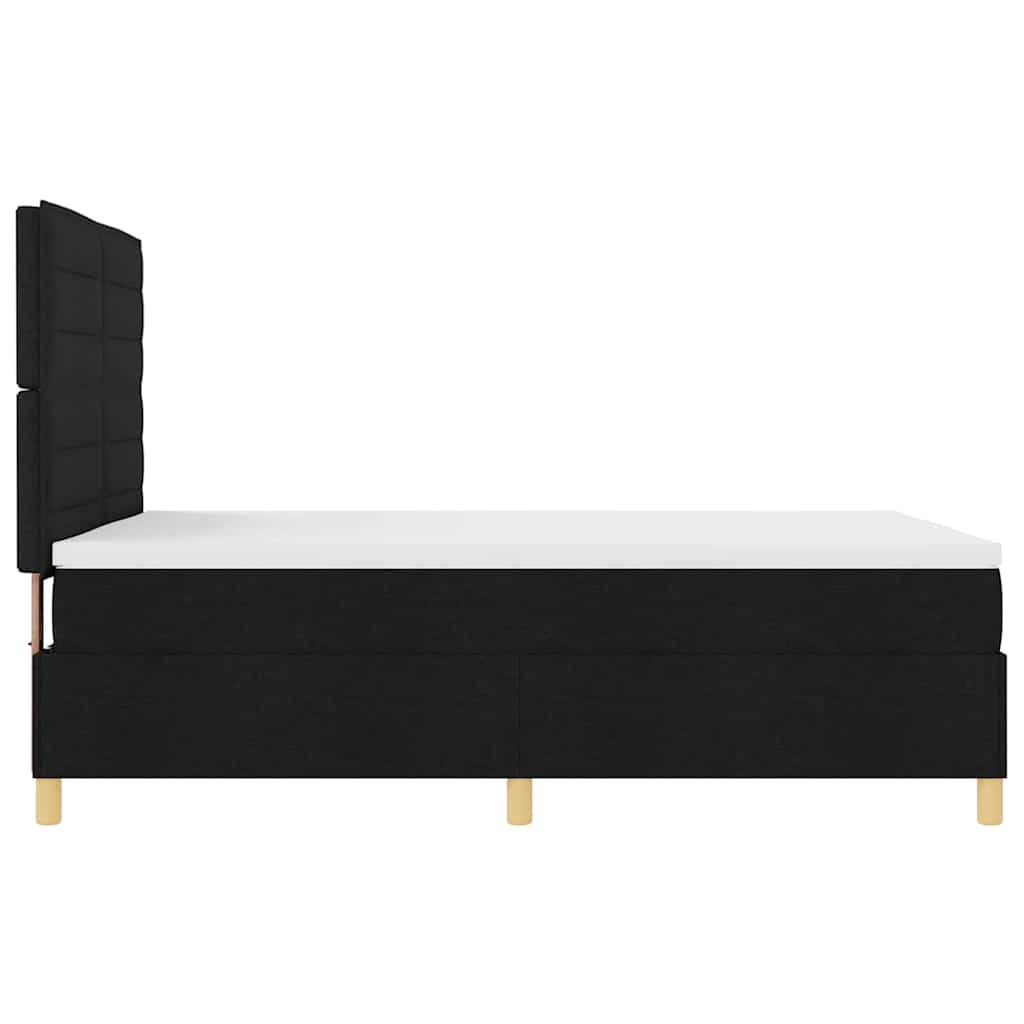 LED Box Spring Bed met matras Zwart 140 x 190 cm Stof is nu te koop bij PeponiXL, paradijselijk wonen!