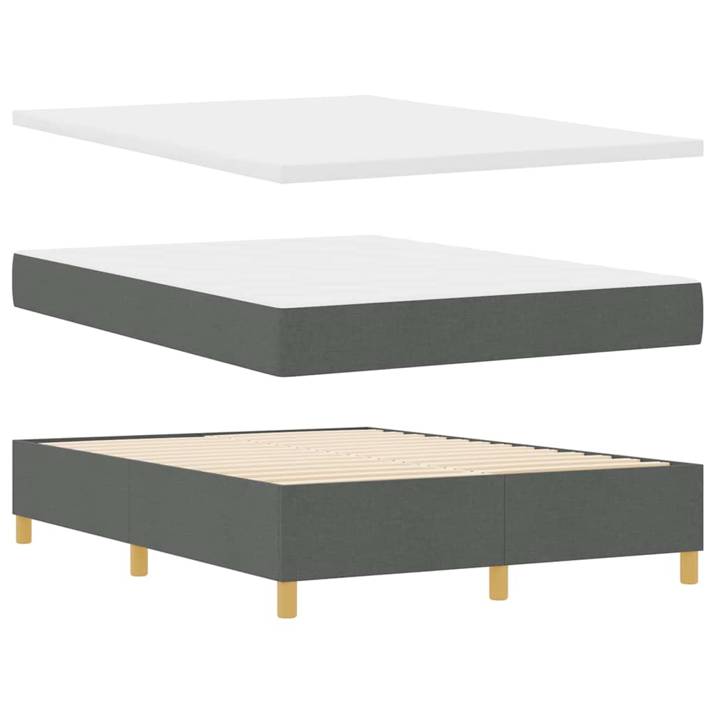 LED Box Spring Bed met matras Donkergrijs 160 x 200 cm Stof is nu te koop bij PeponiXL, paradijselijk wonen!