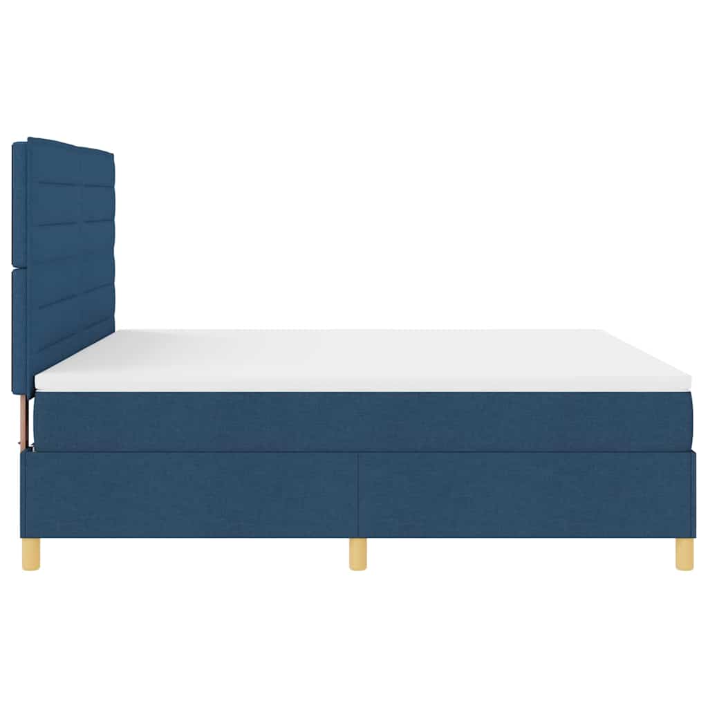 LED Box Spring Bed met matras Blauw 180 x 200 cm Stof is nu te koop bij PeponiXL, paradijselijk wonen!