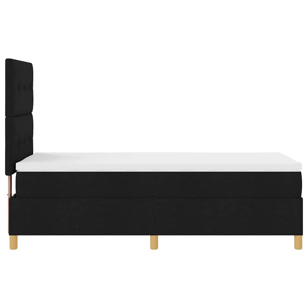 LED Box Spring Bed met matras Zwart 80 x 200 cm Stof is nu te koop bij PeponiXL, paradijselijk wonen!