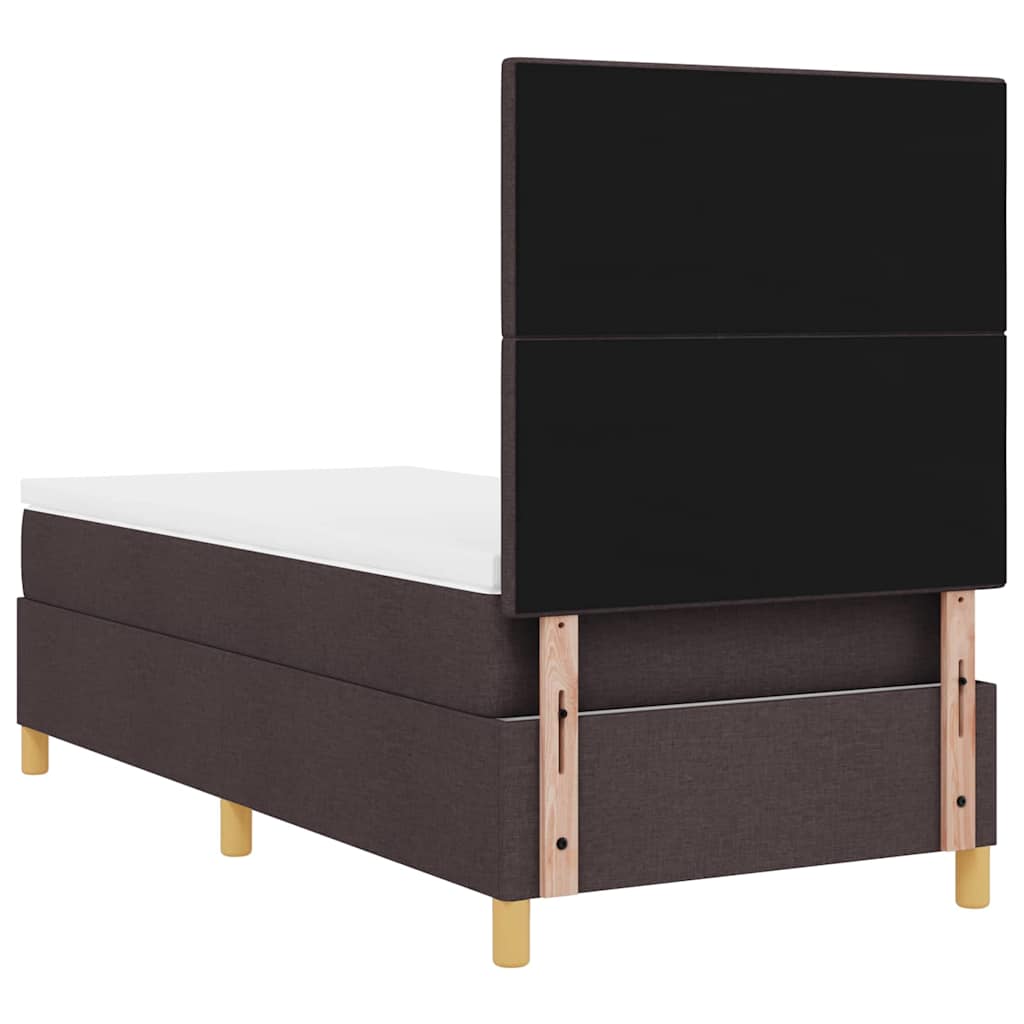 LED Box Spring Bed met matras Donkerbruin 80 x 200 cm Stof is nu te koop bij PeponiXL, paradijselijk wonen!