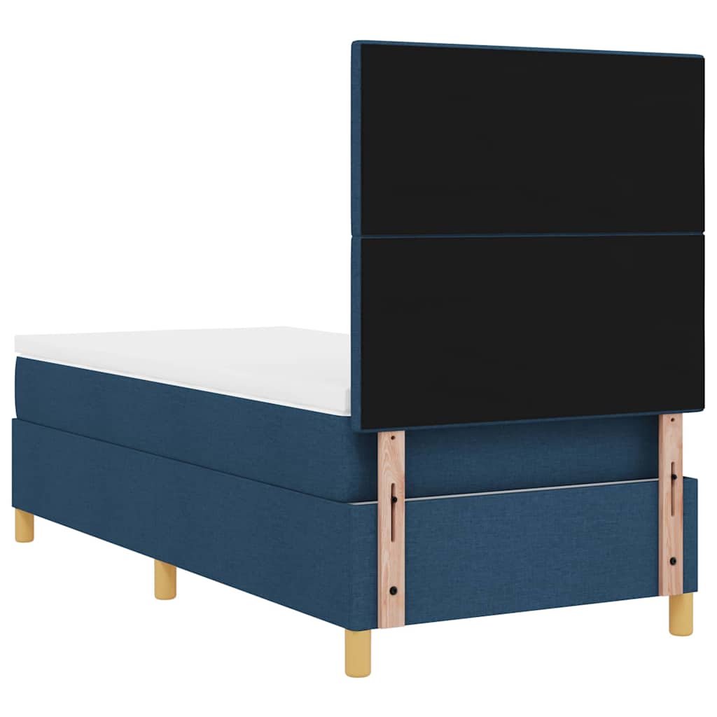LED Box Spring Bed met matras Blauw 80 x 200 cm Stof is nu te koop bij PeponiXL, paradijselijk wonen!