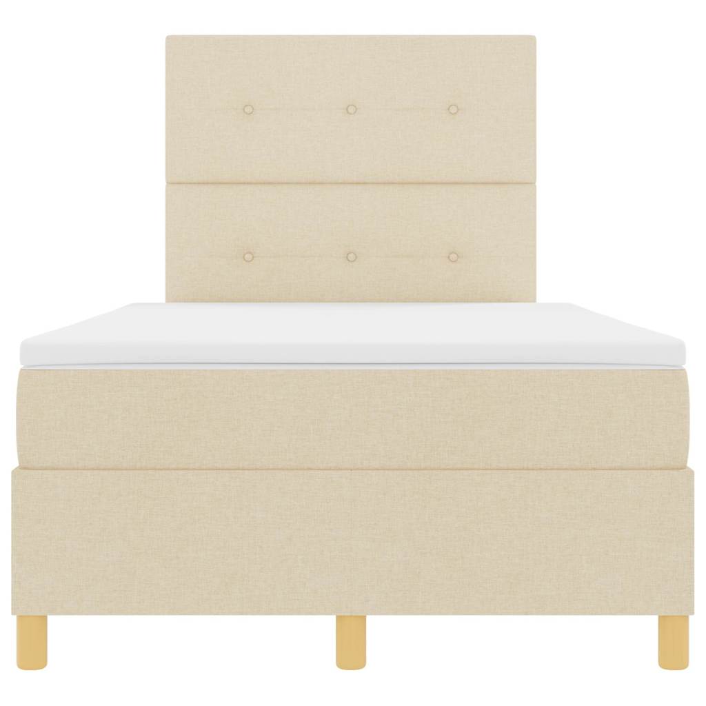 LED Box Spring Bed met matras Crème 120 x 190 cm Stof is nu te koop bij PeponiXL, paradijselijk wonen!