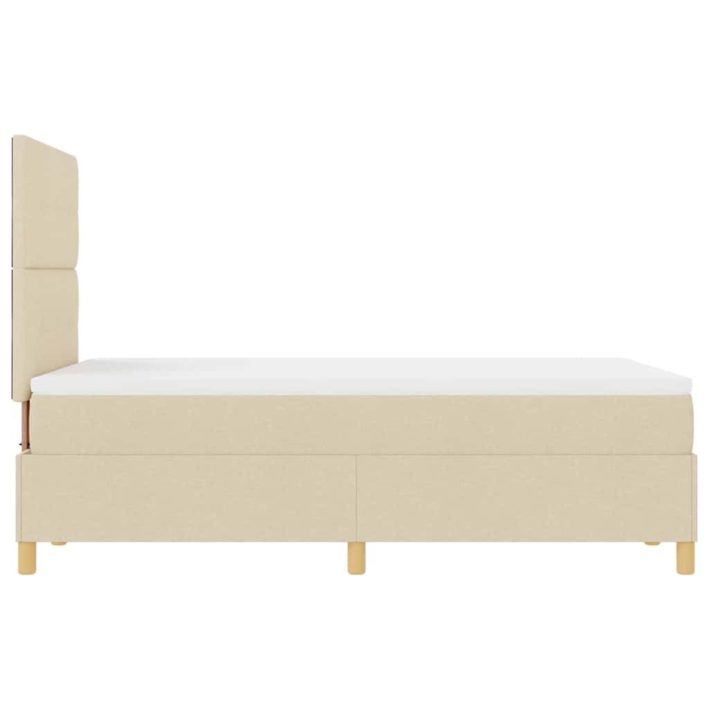 LED Box Spring Bed met matras Crème 120 x 190 cm Stof is nu te koop bij PeponiXL, paradijselijk wonen!