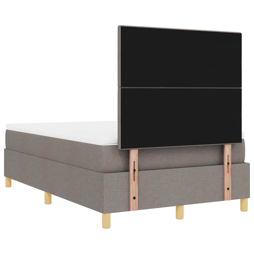 LED Box Spring Bed met matras Taupe 120 x 200 cm Stof is nu te koop bij PeponiXL, paradijselijk wonen!