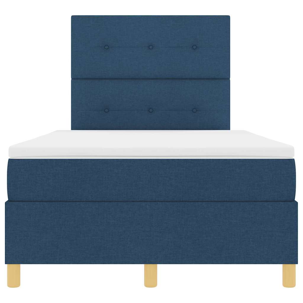 LED Box Spring Bed met matras Blauw 120 x 200 cm Stof is nu te koop bij PeponiXL, paradijselijk wonen!