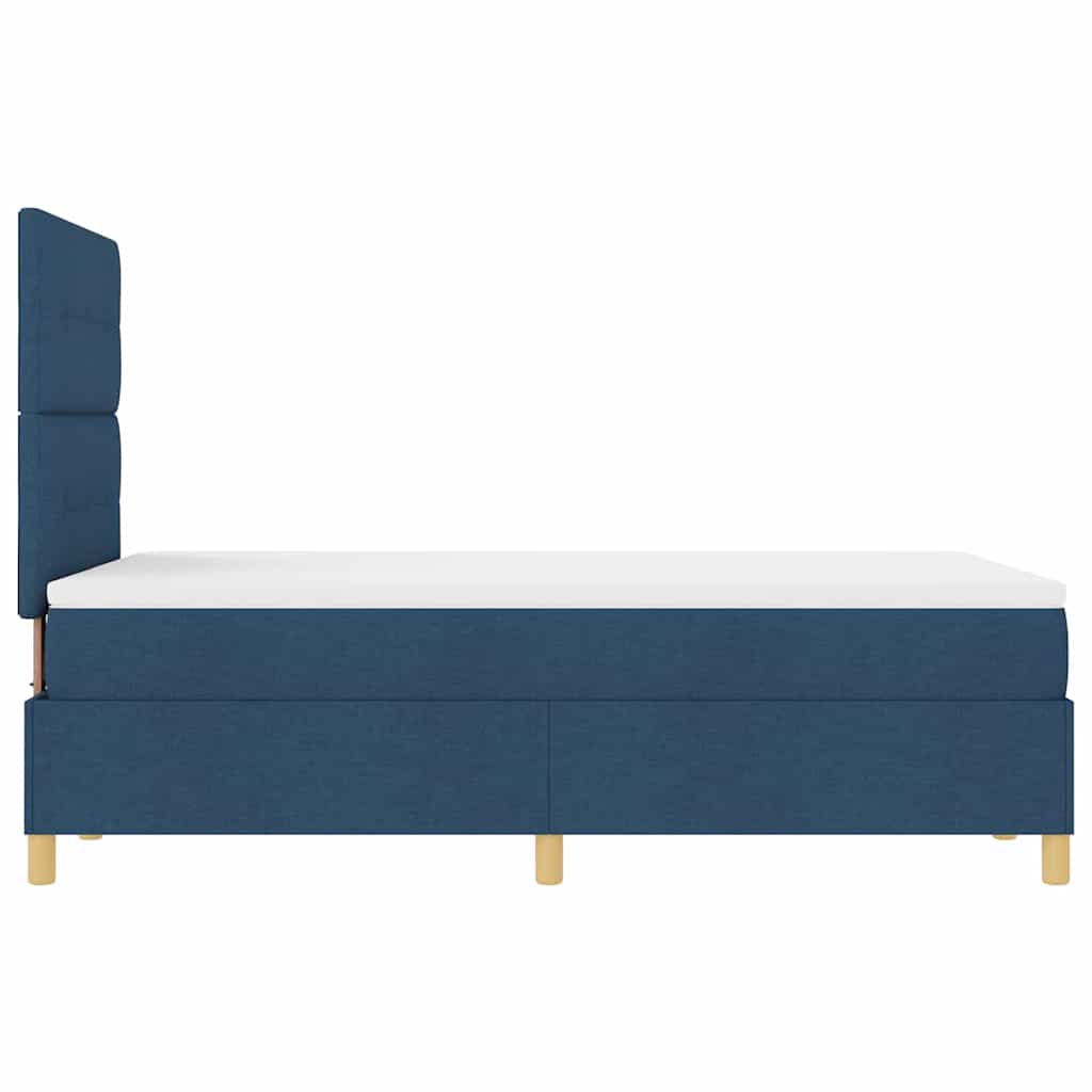 LED Box Spring Bed met matras Blauw 120 x 200 cm Stof is nu te koop bij PeponiXL, paradijselijk wonen!