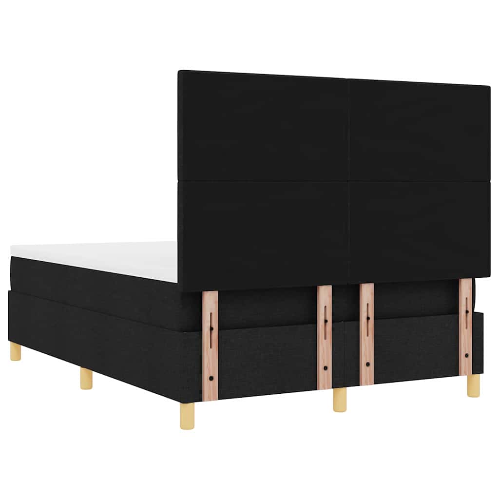 LED Box Spring Bed met matras Zwart 140 x 190 cm Stof is nu te koop bij PeponiXL, paradijselijk wonen!