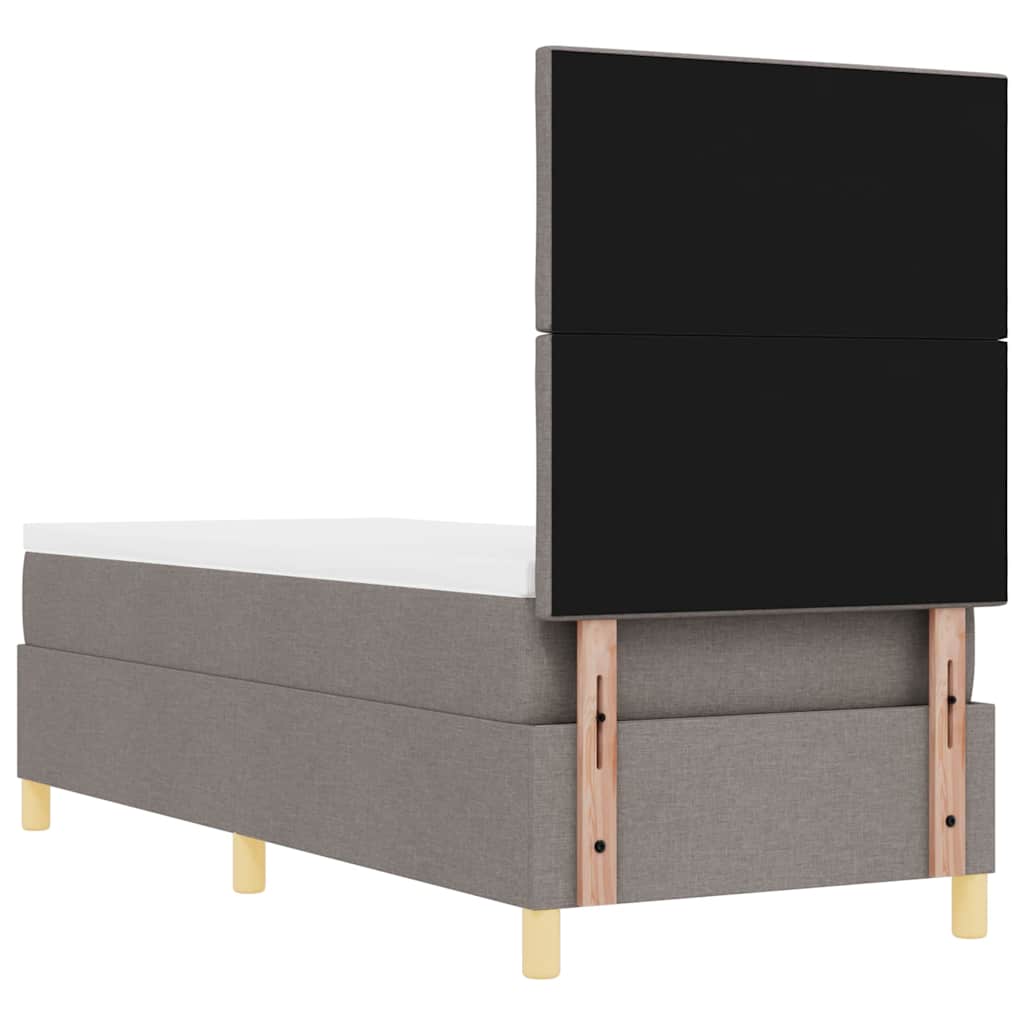 LED Box Spring Bed met matras Taupe 80 x 200 cm Stof is nu te koop bij PeponiXL, paradijselijk wonen!