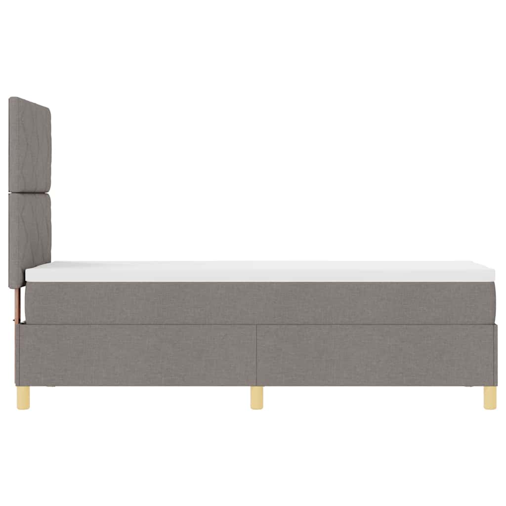 LED Box Spring Bed met matras Taupe 80 x 200 cm Stof is nu te koop bij PeponiXL, paradijselijk wonen!