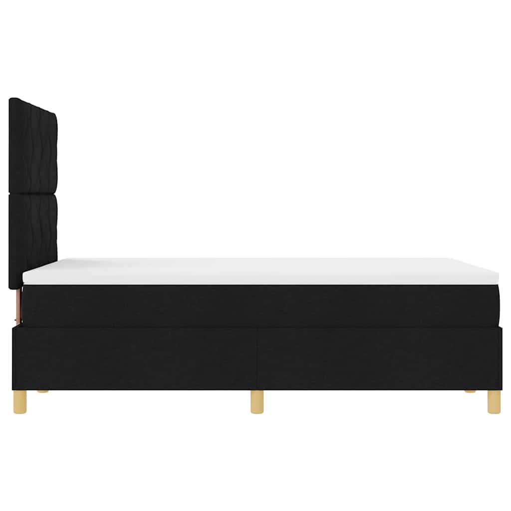 LED Box Spring Bed met matras Zwart 120 x 190 cm Stof is nu te koop bij PeponiXL, paradijselijk wonen!