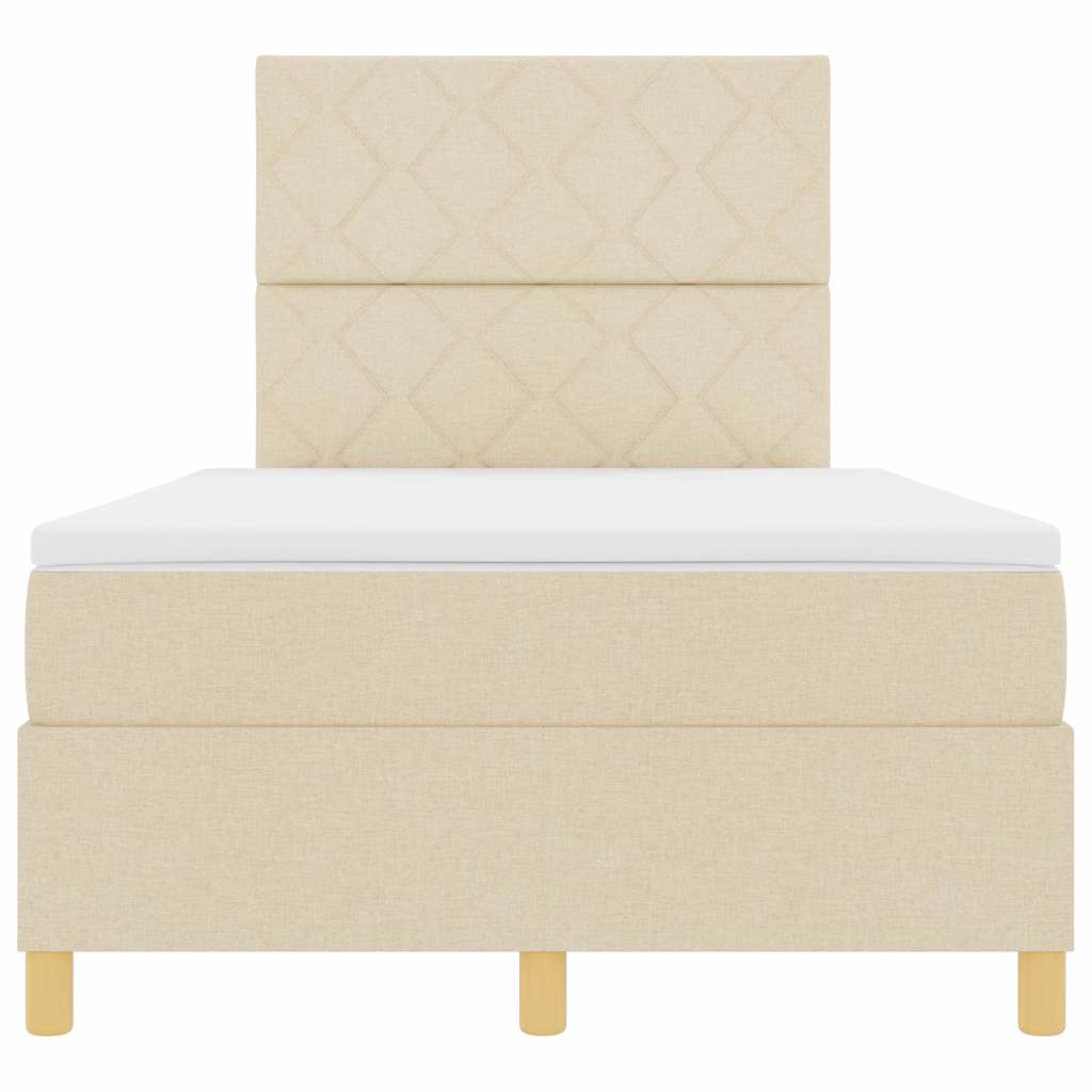 LED Box Spring Bed met matras Crème 120 x 190 cm Stof is nu te koop bij PeponiXL, paradijselijk wonen!