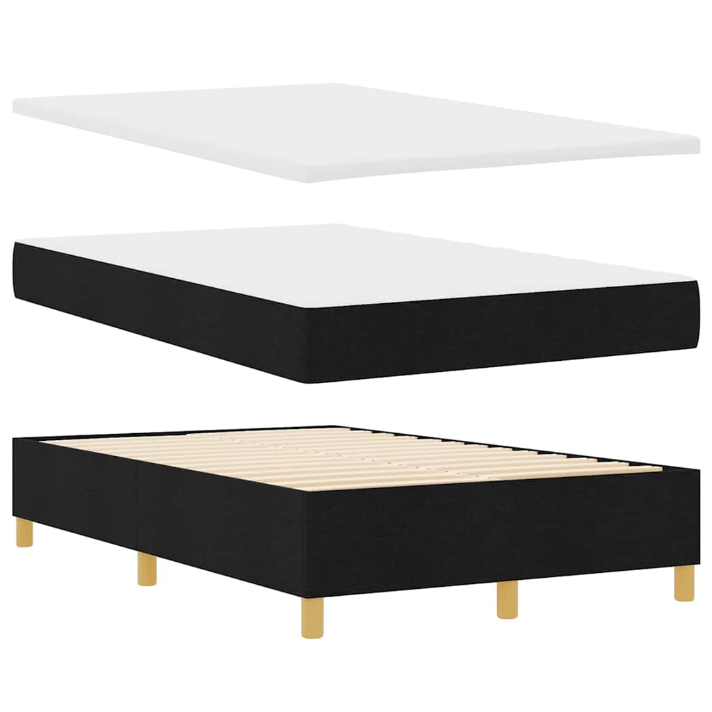 LED Box Spring Bed met matras Zwart 120 x 200 cm Stof is nu te koop bij PeponiXL, paradijselijk wonen!