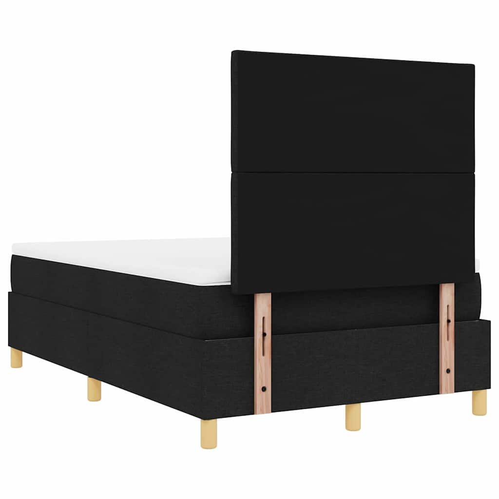 LED Box Spring Bed met matras Zwart 120 x 200 cm Stof is nu te koop bij PeponiXL, paradijselijk wonen!