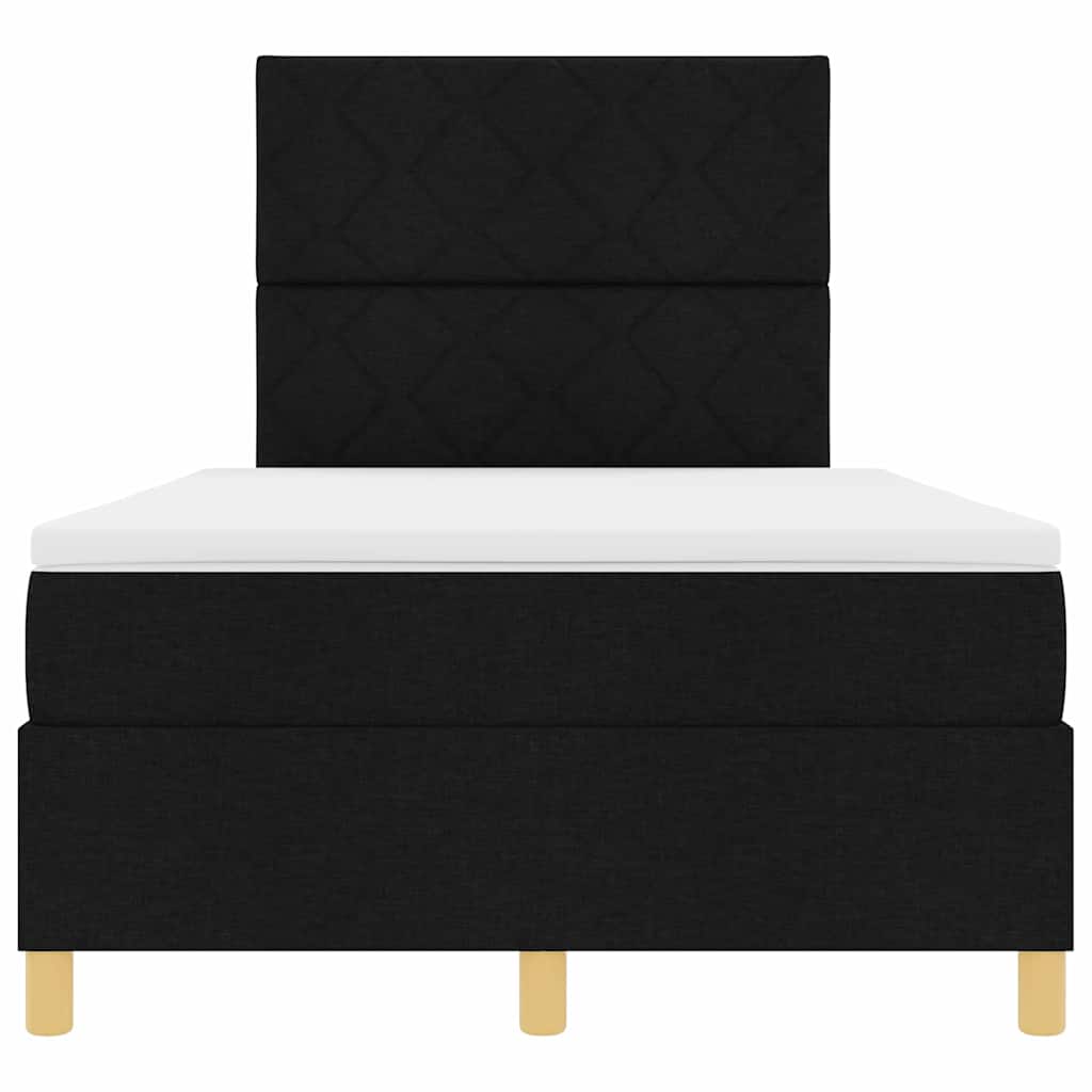 LED Box Spring Bed met matras Zwart 120 x 200 cm Stof is nu te koop bij PeponiXL, paradijselijk wonen!