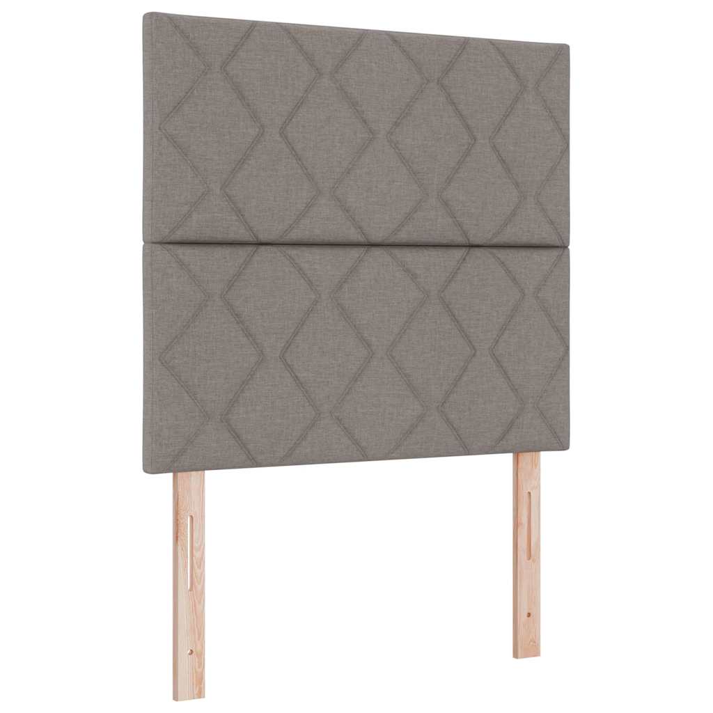 LED Box Spring Bed met hoofdeinde Taupe 120 x 200 cm Stof
