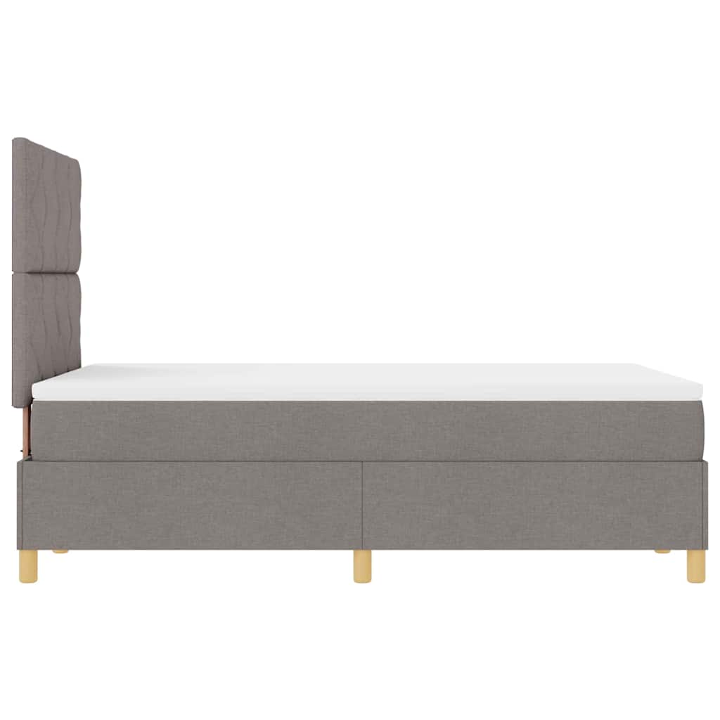 LED Box Spring Bed met hoofdeinde Taupe 120 x 200 cm Stof