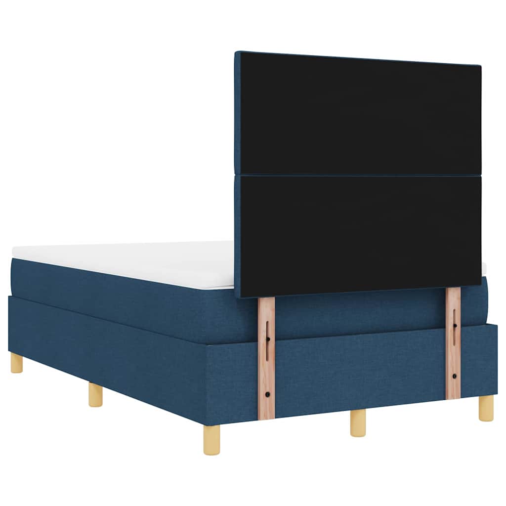 LED Box Spring Bed met matras Blauw 120 x 200 cm Stof is nu te koop bij PeponiXL, paradijselijk wonen!