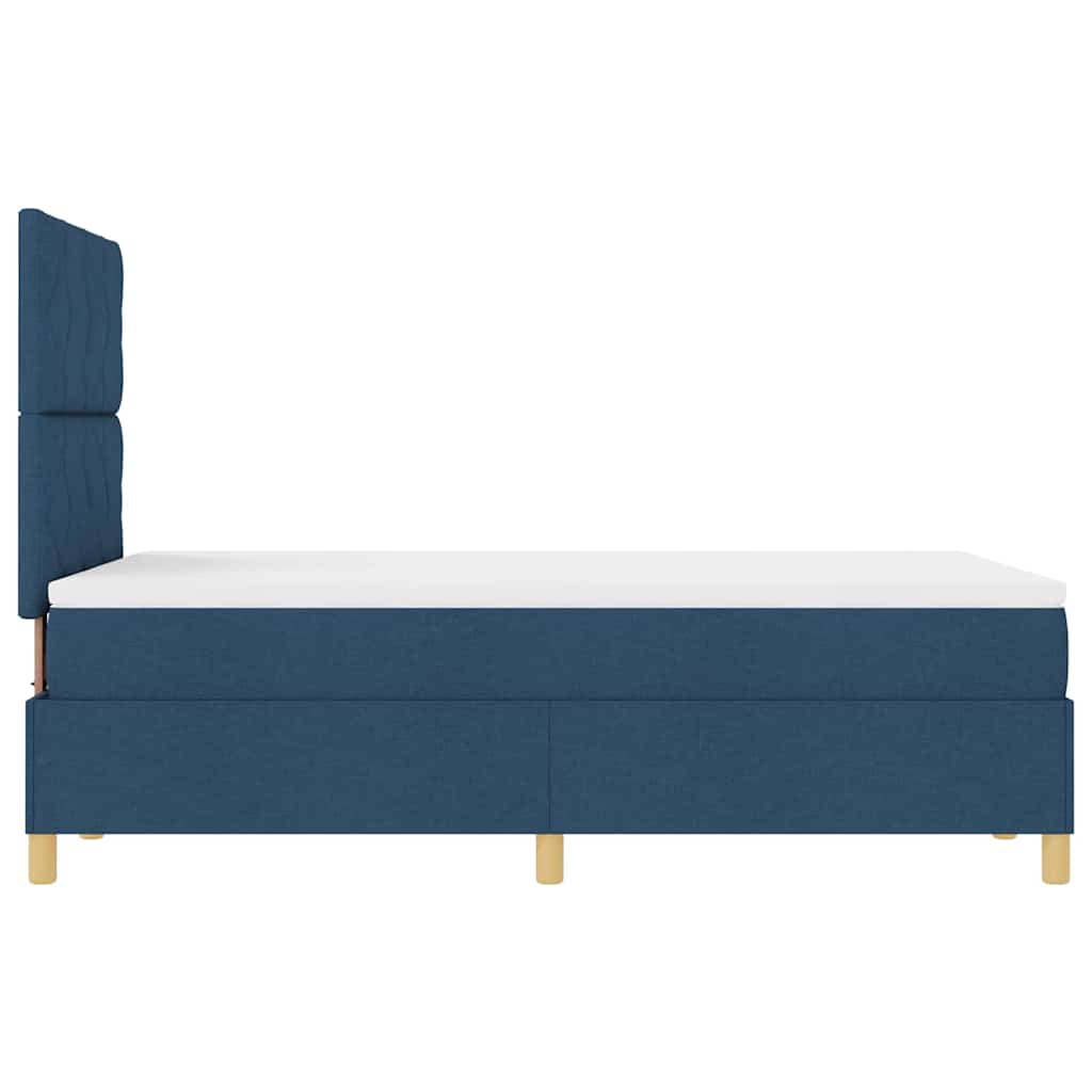LED Box Spring Bed met matras Blauw 120 x 200 cm Stof is nu te koop bij PeponiXL, paradijselijk wonen!