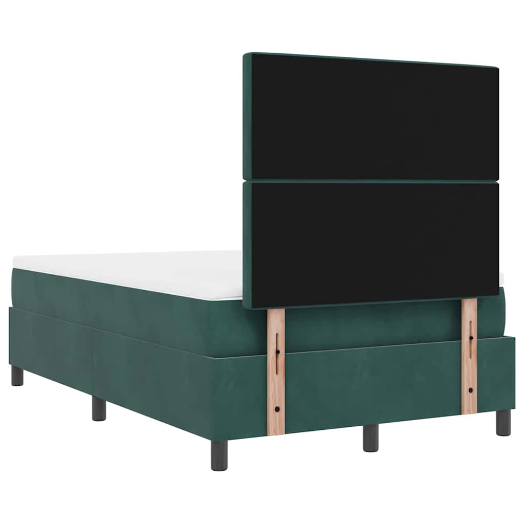 LED Box Spring Bed met matras Donkergroen 120 x 190 cm Fluweel is nu te koop bij PeponiXL, paradijselijk wonen!