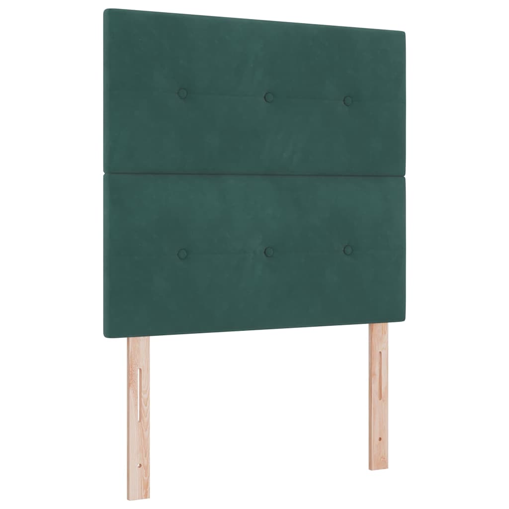 LED Box Spring Bed met matras Donkergroen 90 x 200 cm Fluweel is nu te koop bij PeponiXL, paradijselijk wonen!