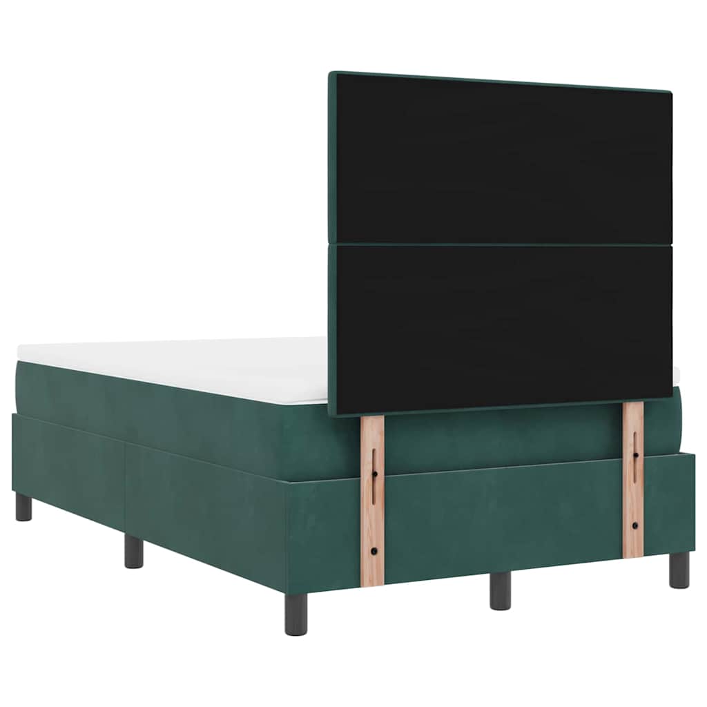 LED Box Spring Bed met matras Donkergroen 120 x 190 cm Fluweel is nu te koop bij PeponiXL, paradijselijk wonen!