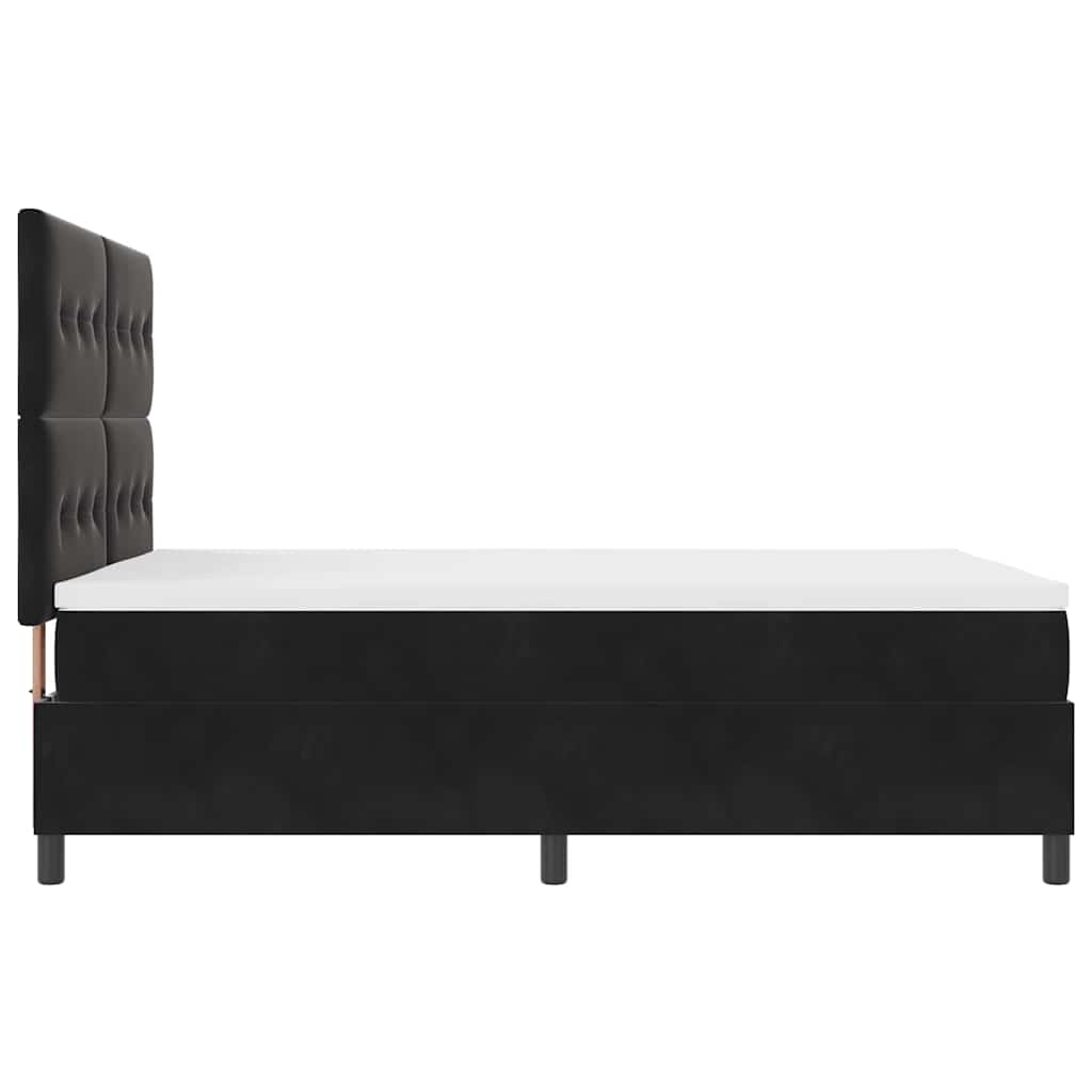 LED Box Spring Bed met matras Zwart 140 x 190 cm Fluweel is nu te koop bij PeponiXL, paradijselijk wonen!