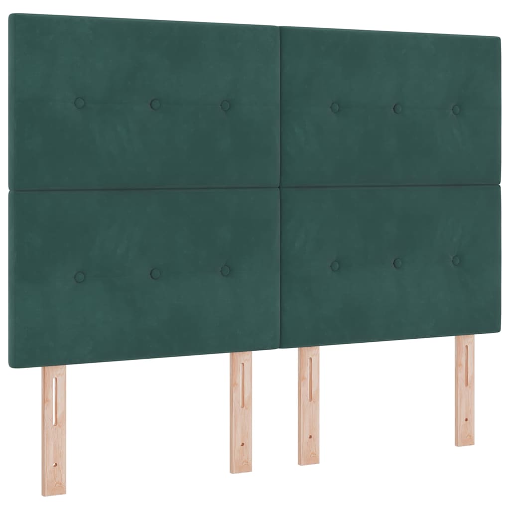 LED Box Spring Bed met matras Donkergroen 140 x 190 cm Fluweel is nu te koop bij PeponiXL, paradijselijk wonen!