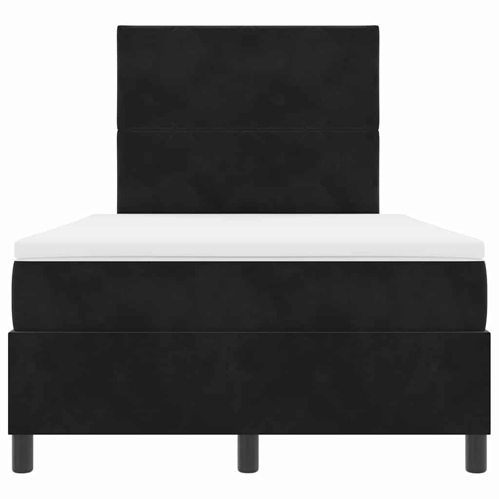 LED Box Spring Bed met matras Zwart 120 x 190 cm Fluweel is nu te koop bij PeponiXL, paradijselijk wonen!
