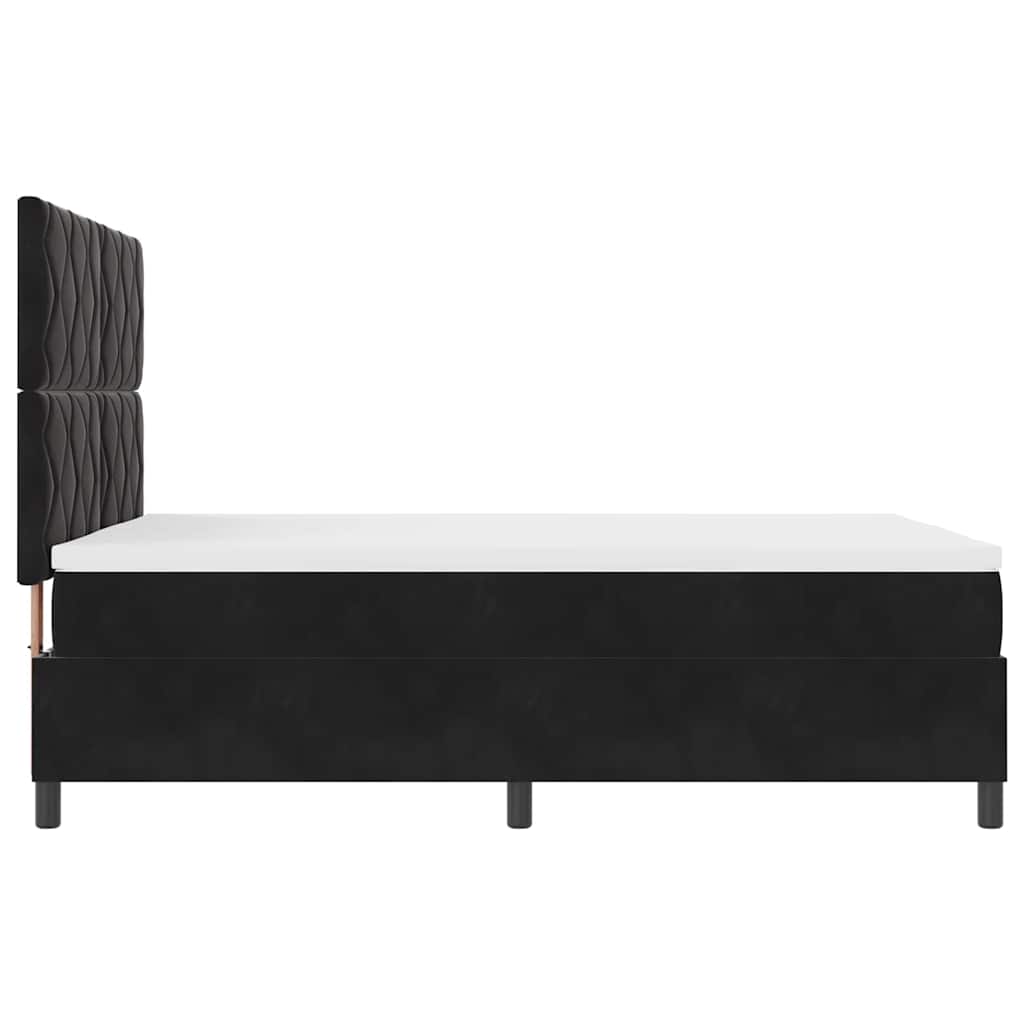 LED Box Spring Bed met matras Zwart 140 x 190 cm Fluweel is nu te koop bij PeponiXL, paradijselijk wonen!