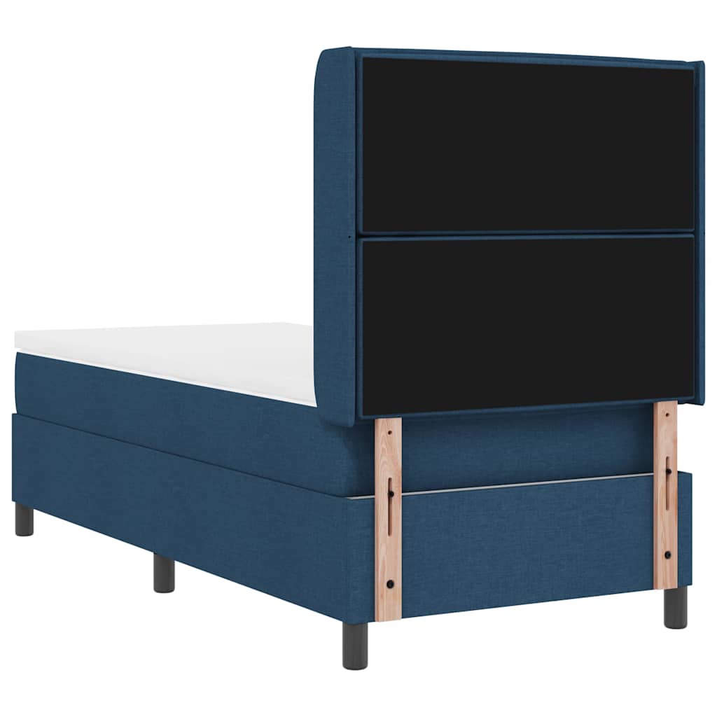 LED Box Spring Bed met matras Blauw 80 x 200 cm Stof is nu te koop bij PeponiXL, paradijselijk wonen!