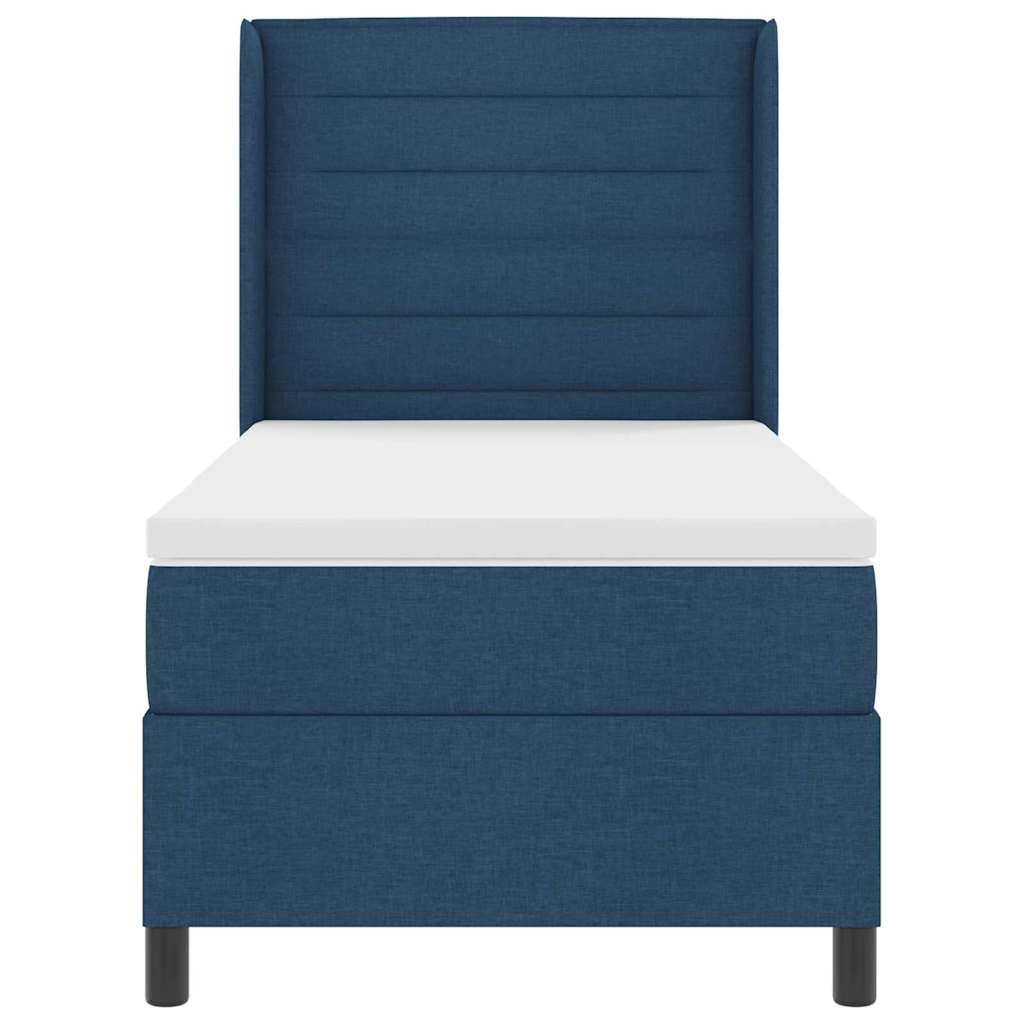 LED Box Spring Bed met matras Blauw 80 x 200 cm Stof is nu te koop bij PeponiXL, paradijselijk wonen!