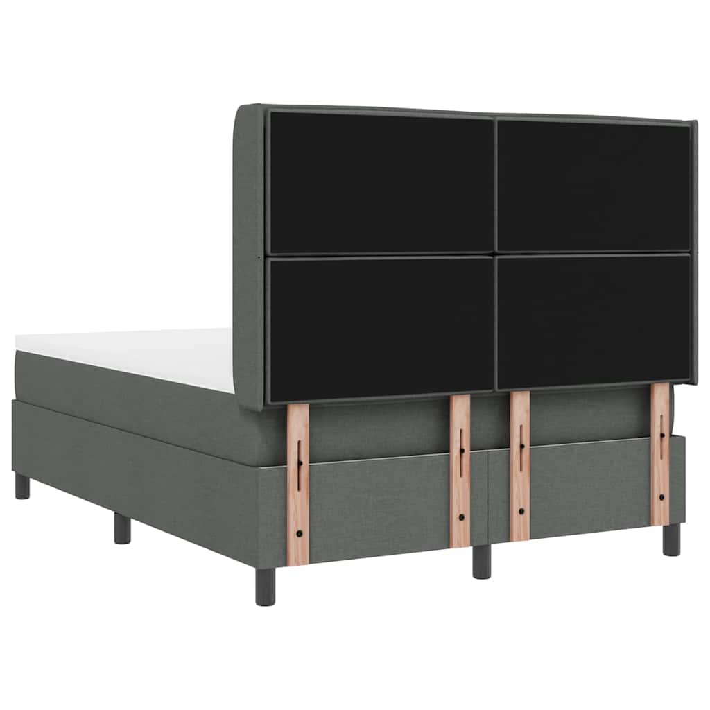 LED Box Spring Bed met matras Donkergrijs 140 x 190 cm Stof is nu te koop bij PeponiXL, paradijselijk wonen!