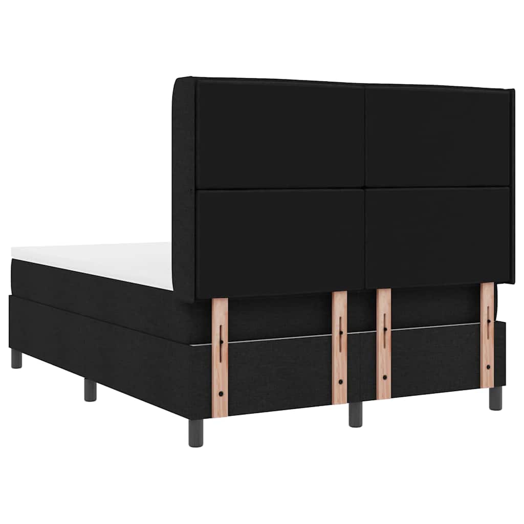 LED Box Spring Bed met matras Zwart 140 x 190 cm Stof is nu te koop bij PeponiXL, paradijselijk wonen!