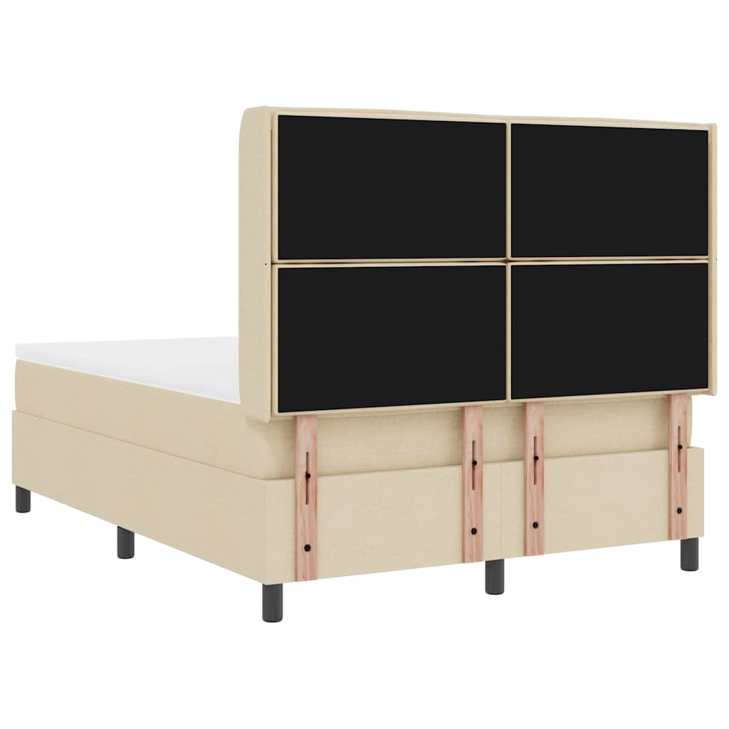 LED Box Spring Bed met matras Crème 140 x 190 cm Stof is nu te koop bij PeponiXL, paradijselijk wonen!