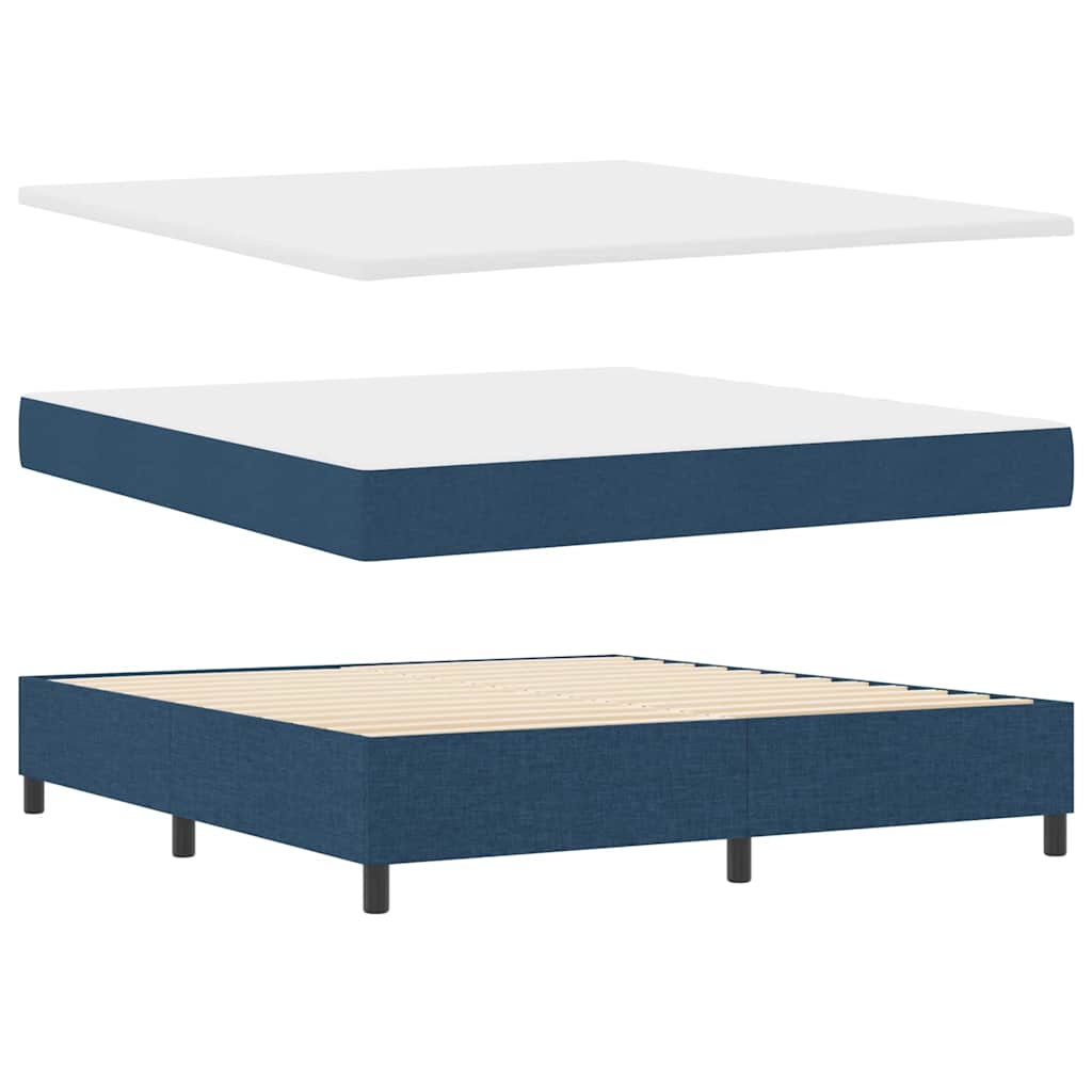 LED Box Spring Bed met matras Blauw 180 x 200 cm Stof is nu te koop bij PeponiXL, paradijselijk wonen!