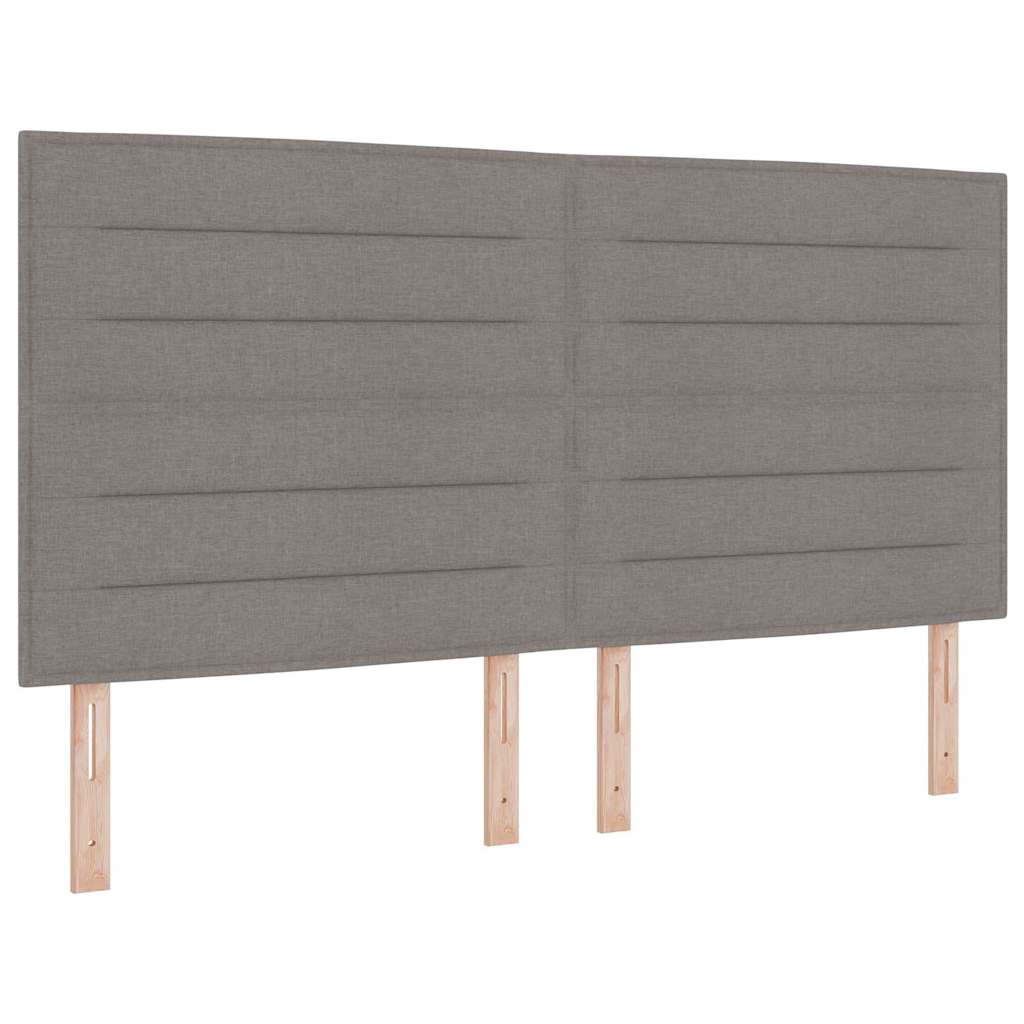 LED Box Spring Bed met matras Taupe 200 x 200 cm Stof is nu te koop bij PeponiXL, paradijselijk wonen!