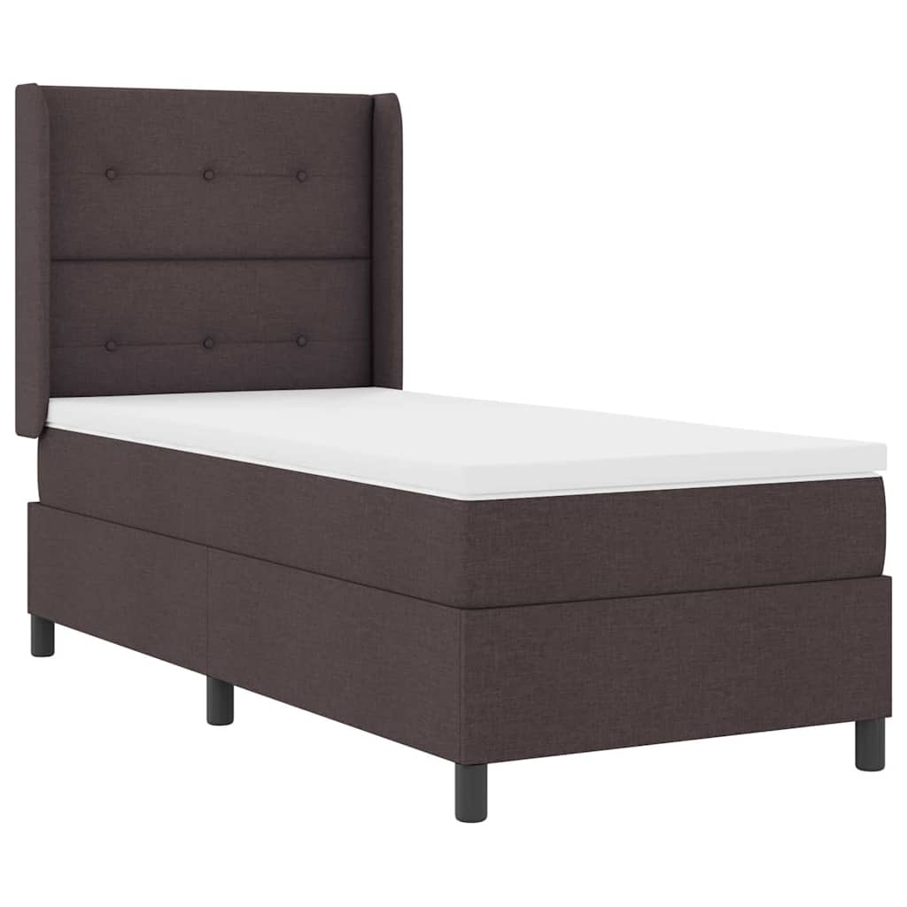 LED Box Spring Bed met matras Donkerbruin 80 x 200 cm Stof is nu te koop bij PeponiXL, paradijselijk wonen!