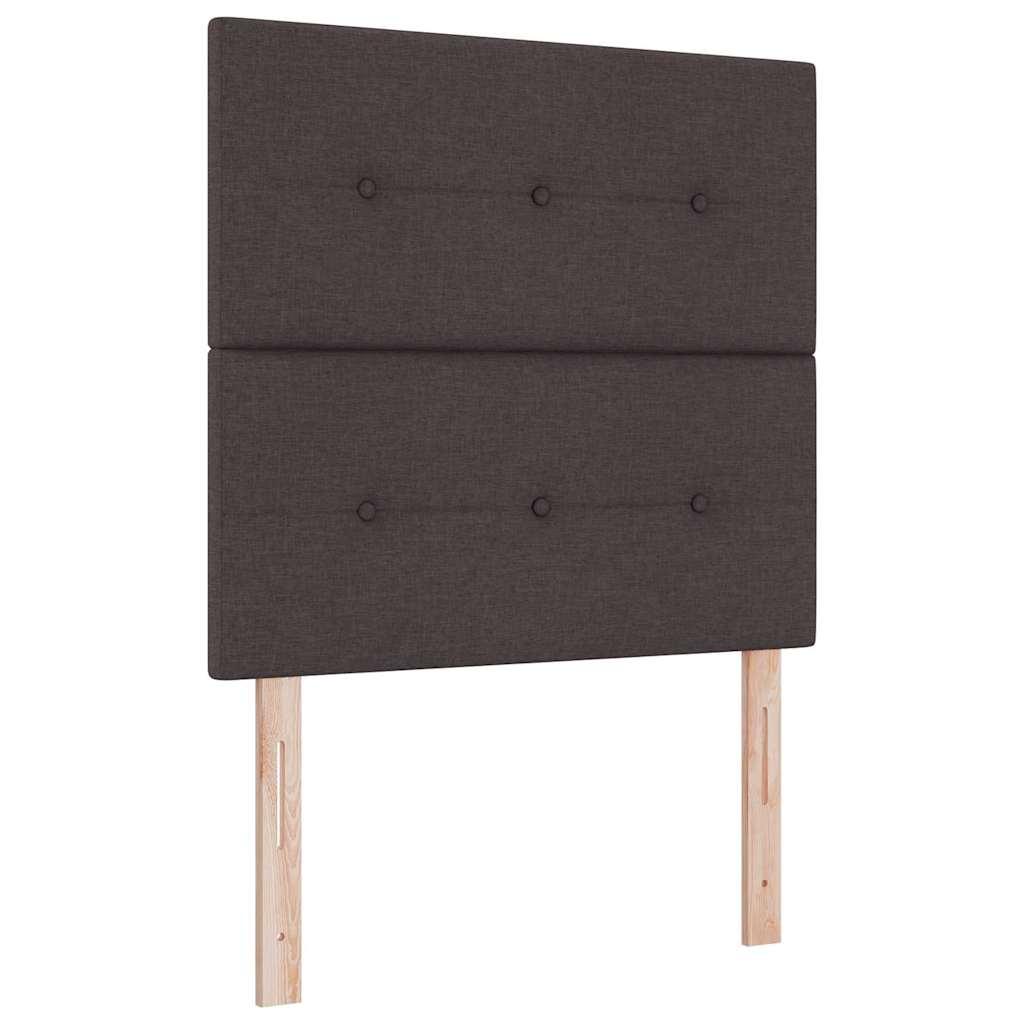 LED Box Spring Bed met matras Donkerbruin 80 x 200 cm Stof is nu te koop bij PeponiXL, paradijselijk wonen!