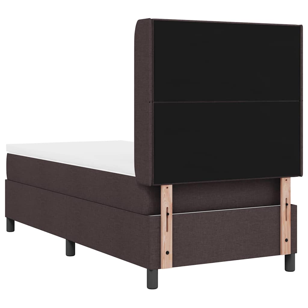 LED Box Spring Bed met matras Donkerbruin 80 x 200 cm Stof is nu te koop bij PeponiXL, paradijselijk wonen!