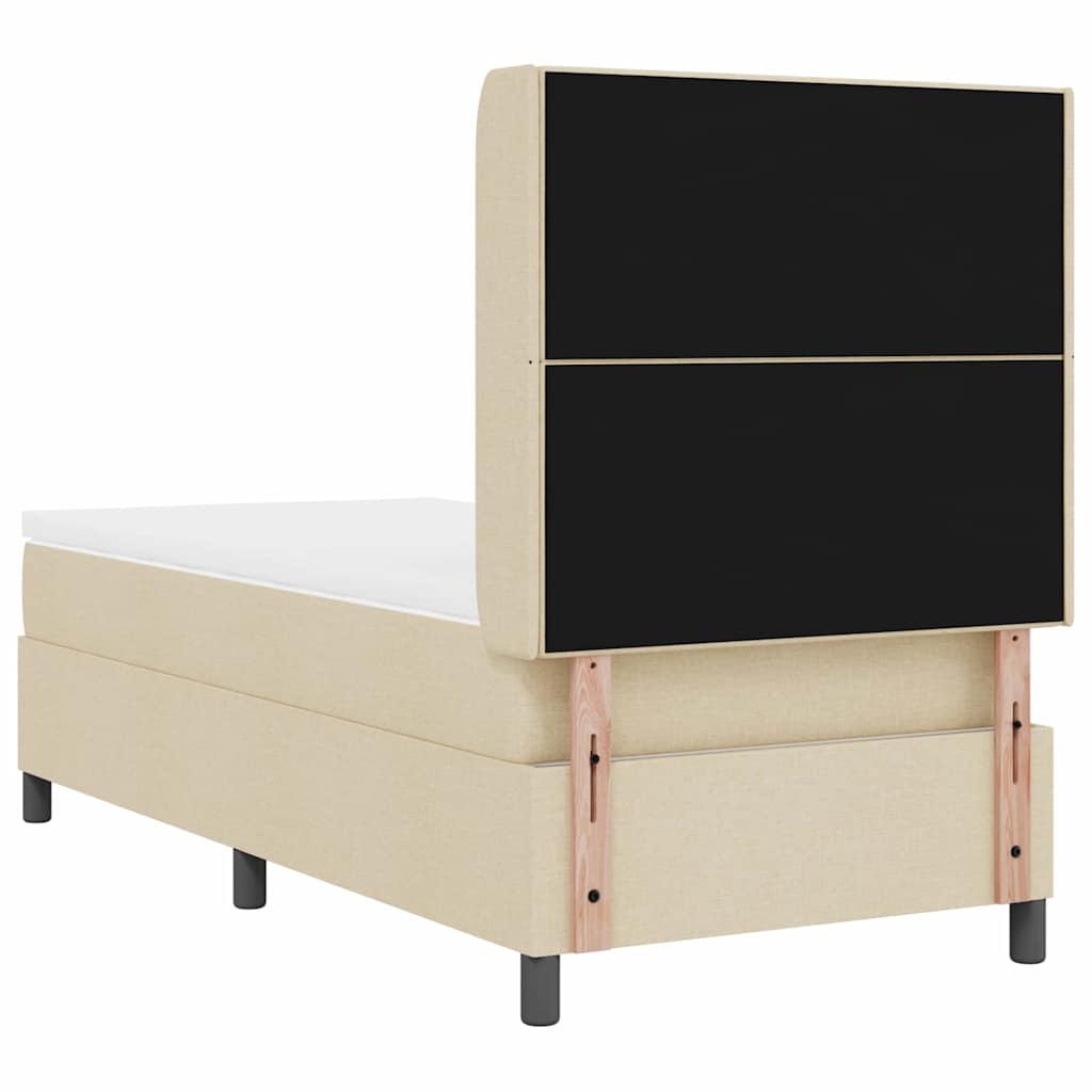 LED Box Spring Bed met matras Crème 100 x 200 cm Stof is nu te koop bij PeponiXL, paradijselijk wonen!