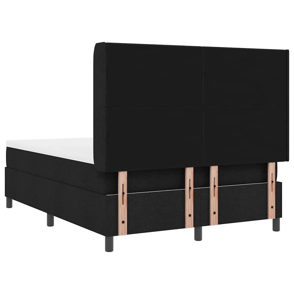 LED Box Spring Bed met matras Zwart 140 x 190 cm Stof is nu te koop bij PeponiXL, paradijselijk wonen!