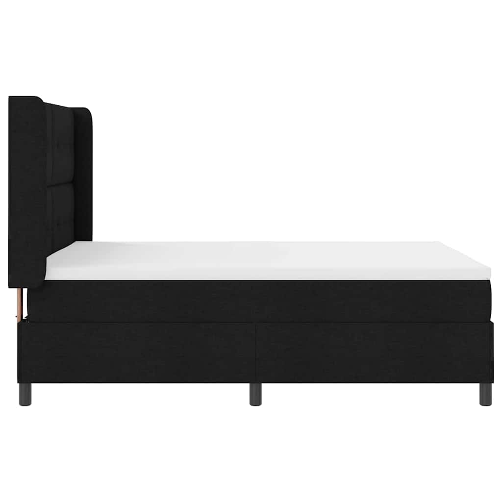 LED Box Spring Bed met matras Zwart 140 x 190 cm Stof is nu te koop bij PeponiXL, paradijselijk wonen!